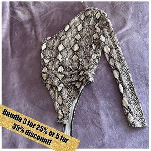 Snake print bodysuit